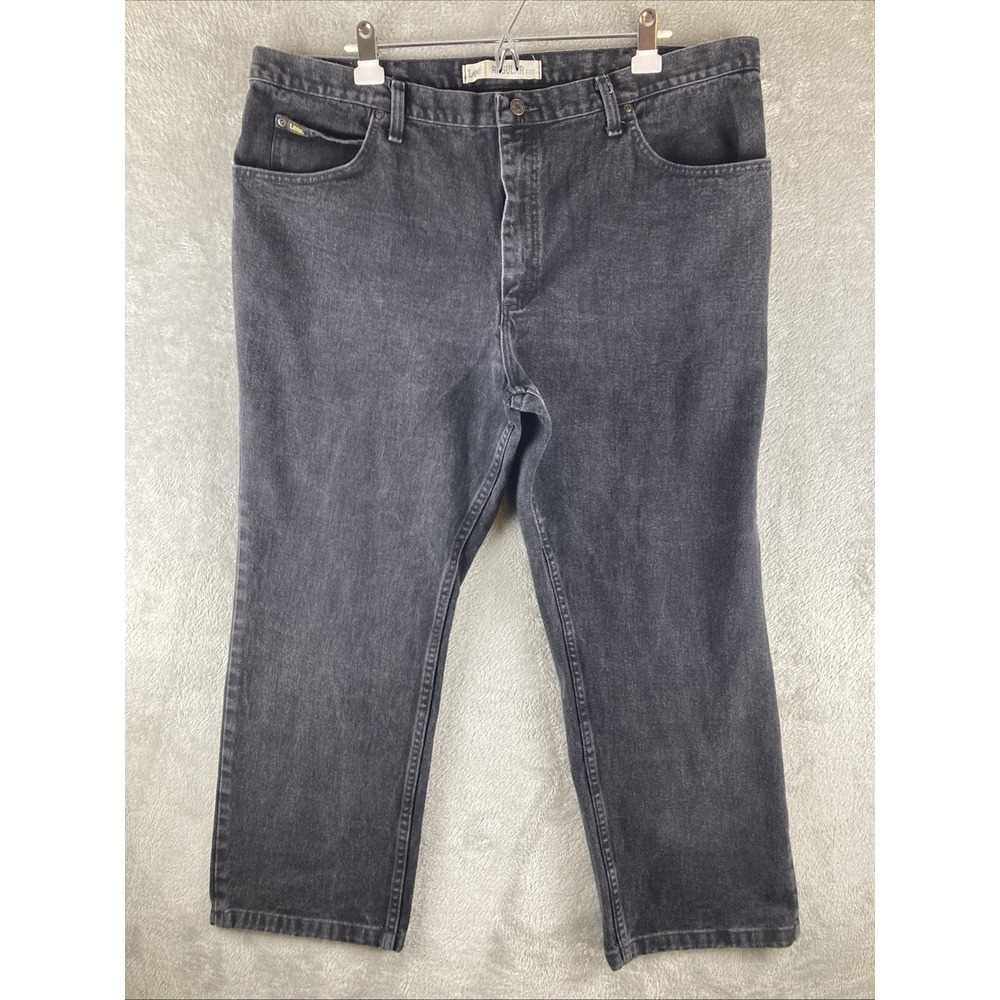 Lee Regular Fit Jeans Mens Size 44x30 Black Denim Straight Leg‎ (42x27)